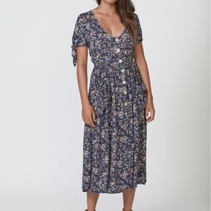Auguste the Label Lola Meadow Dress Navy Floral